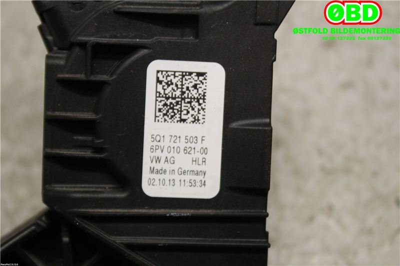Pedal gass til Škoda Octavia 2013-2016 (Type III, Fase 1)  (SKODA|5Q1 723 503 F|5Q1 723 503 K|5Q1723503F)