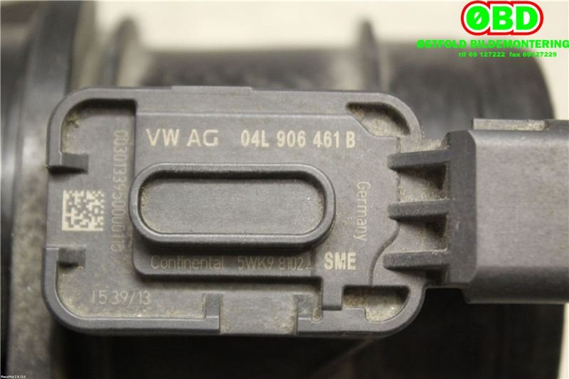 Luftmengde/luftmassemåler til Škoda Octavia 2013-2016 (Type III, Fase 1)  (SKODA|04L 906 461 B||04L906461B)