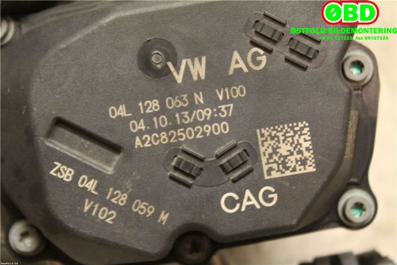 Spjeldhus til Škoda Octavia 2013-2016 (Type III, Fase 1)  (SKODA|04L 128 063 P|04L 128 063 T|04L128063N)