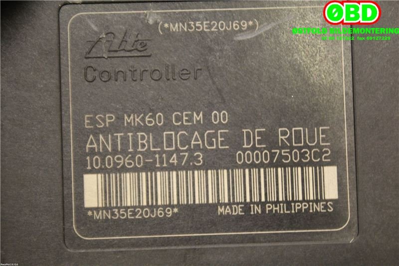 ABS sentral til Citroën C5 2005-2008 (Type I, Fase 2)  (CITROEN|4541G1|9657061080)