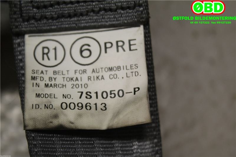 Airbag beltestrammer til Toyota Prius 2009-2016 (Type III) (COMBI) (COMBI) (TOYOTA|7321047140B2|)