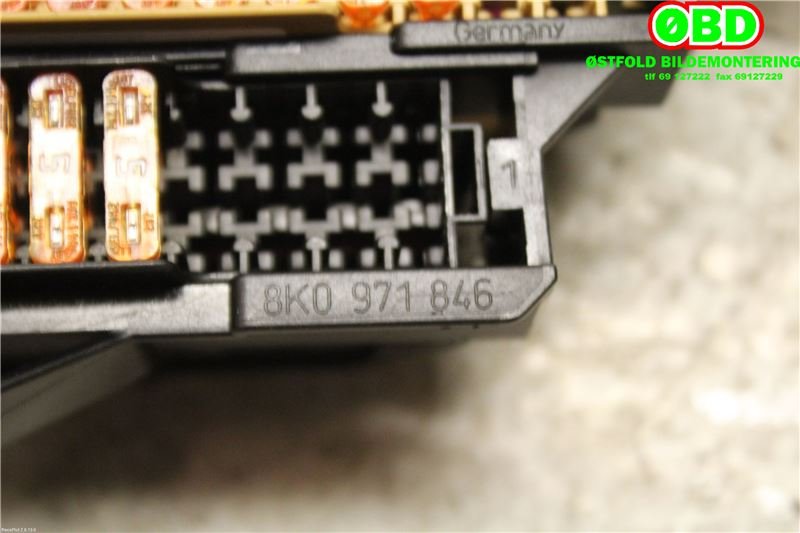 Sikringsboks til Audi Q5 2008-2012 (Type I, Fase 1)  (AUDI|8K0 971 846||8K0971846)