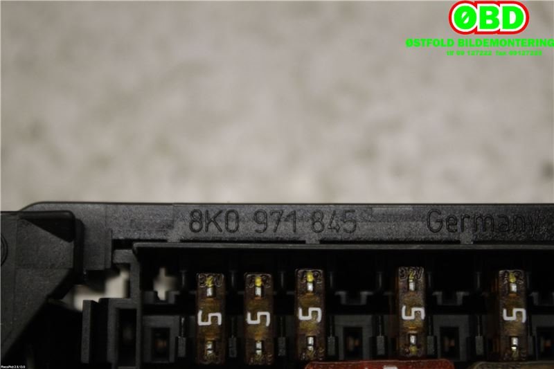 Sikringsboks til Audi Q5 2008-2012 (Type I, Fase 1)  (AUDI|8K0 971 845||8K0971845)
