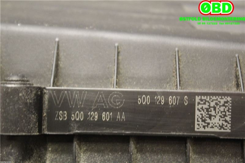 Luftfilterboks til VW Golf VII 2012-2017 (Fase 1)  (VOLKSWAGEN|5Q0 129 607 S||5Q0129607S)