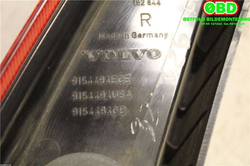 Baklykt høyre til Volvo V70 2000-2004 (Type II, Fase 1)  (VOLVO V 70|9483689|)