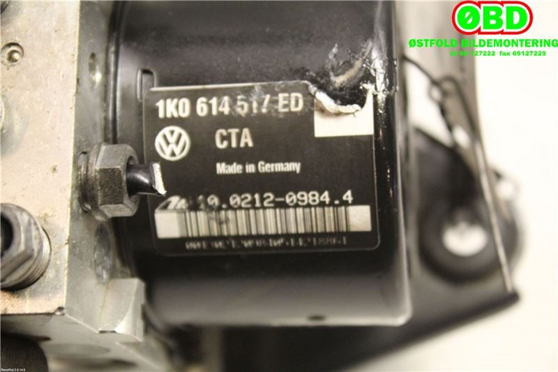 ABS sentral til VW Caddy 2010-2015 (Type III, Fase 2)  (VOLKSWAGEN|1K0 614 517 ED||1K0614517ED)