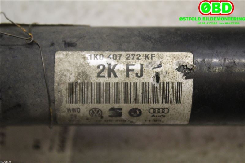 Drivaksel høyre foran til VW Golf V, Combi 2003-2008  (VOLKSWAGEN|1K0 407 272 NJ|2K0 407 272 G|1K0407272KF)