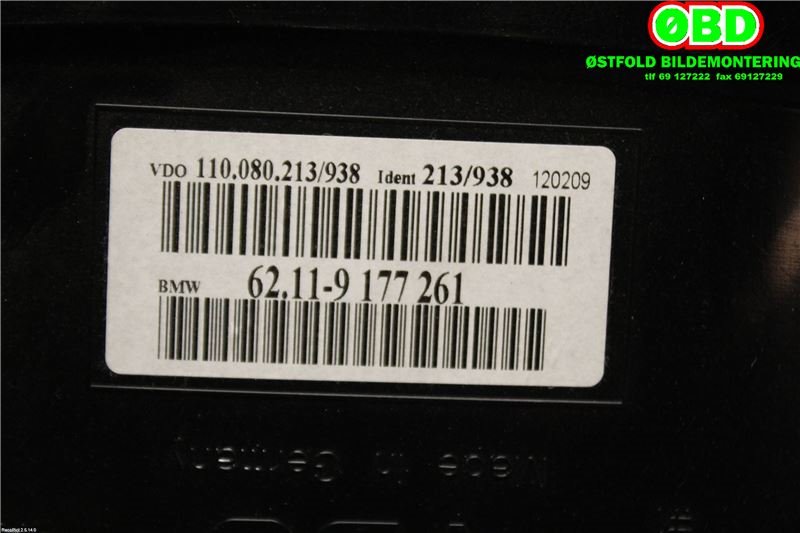 Instrumentpanel til BMW 5-Serie 2003-2010 (E60/E61) (E60/E61) (BMW|62 10 9 194 889||62119177261)