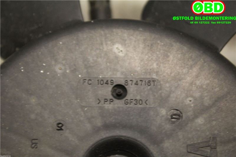 Kjølevifte til Peugeot 308 2007-2011 (Type I, Fase 1) (PEUGEOT|1253 K4|98 287 198 80|)