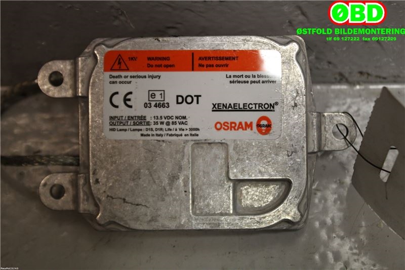 Styreenhet xenon/ballast til Škoda Octavia 2005-2008 (Type II, Fase 1)  (SKODA|1Z0 941 641 A|)