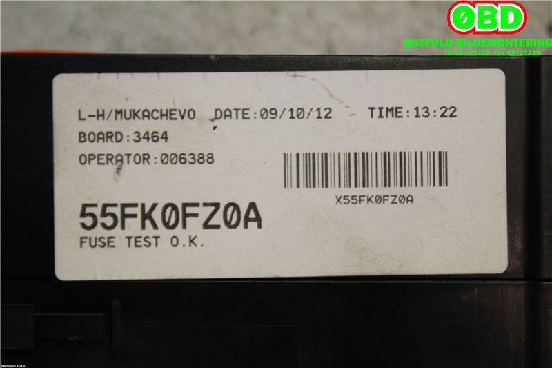 Sikringsboks til Ford Focus 2011-2014 (Type III, Fase 1) (FORD|)