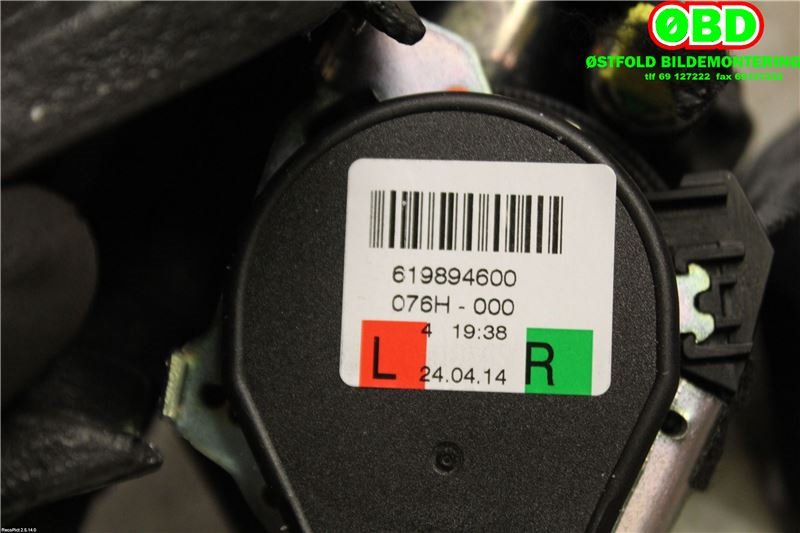 Airbag beltestrammer til Volvo V40 2012-2019  (VOLVO|31292072|)