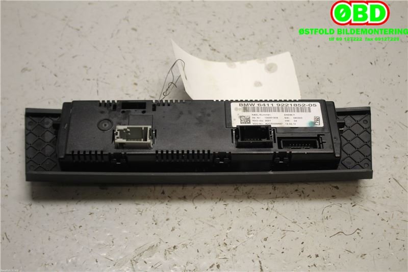 Varmeapparat betjening til BMW 3-Serie 2005-2011 (E90/E91/E92/E93) (E90/E91/E92/E93) (BMW|64119286618||64119221852)