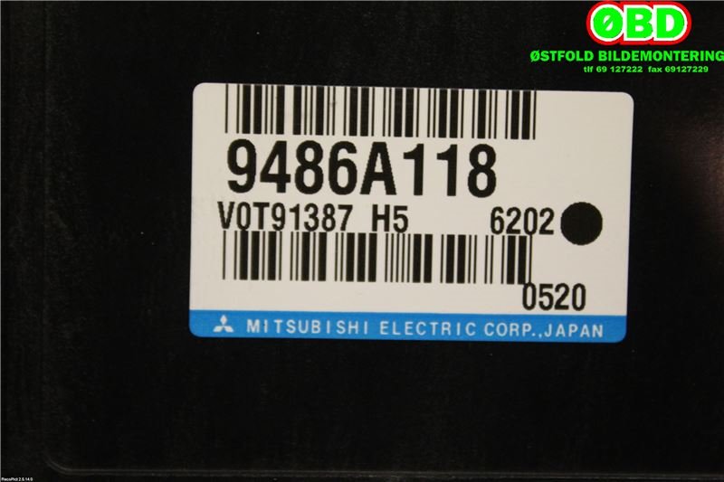 Diverse deler til Mitsubishi Outlander 2015-->> (Type III, Fase 2)  (MITSUBISHI|9486A118|)