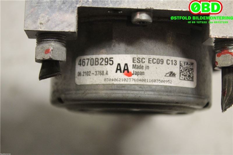 ABS sentral til Mitsubishi Outlander 2015-->> (Type III, Fase 2)  (MITSUBISHI|4670B296|)