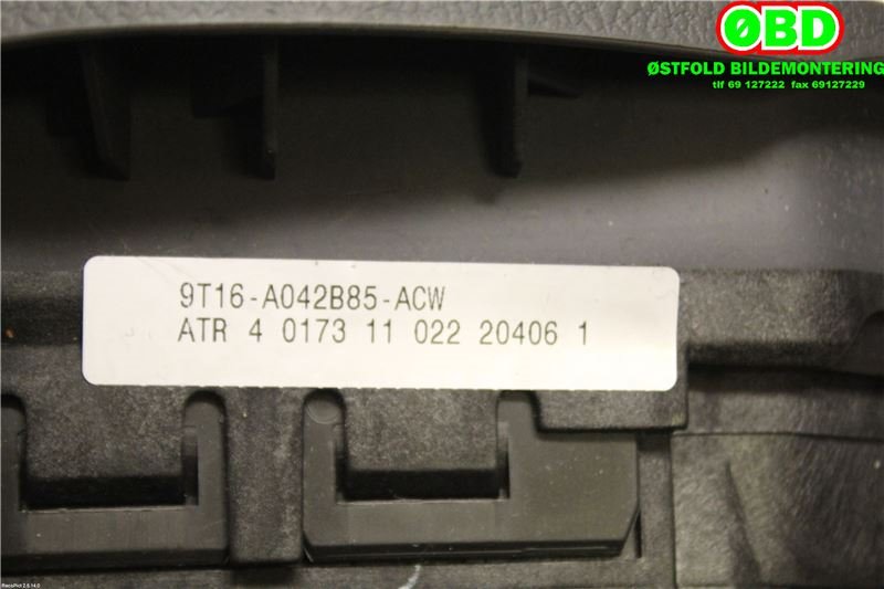 Airbag rattpute til Ford Transit Connect 2009-2013 (Type I, Fase 2)  (FORD|5083961||9T16A042B85ACW)