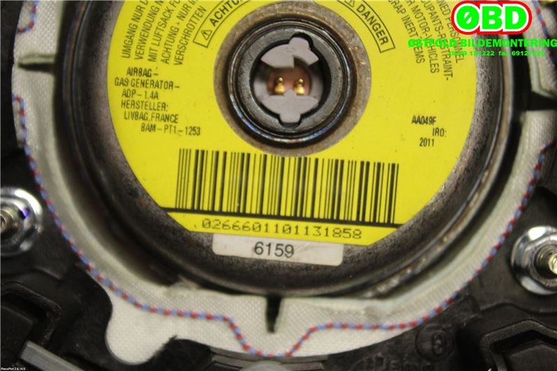 Airbag rattpute til Ford Transit Connect 2009-2013 (Type I, Fase 2)  (FORD|5083961||9T16A042B85ACW)