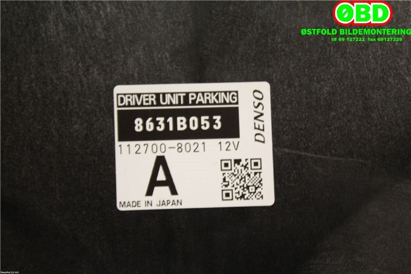 Styreenhet parkering til Mitsubishi Outlander 2015-->> (Type III, Fase 2)  (MITSUBISHI|8631B053|)