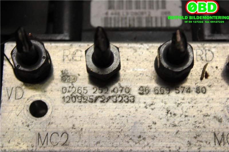ABS sentral til Peugeot 308 2011-2013 (Type I, Fase 2) (PEUGEOT|1607126180|0265252070|9666957480)