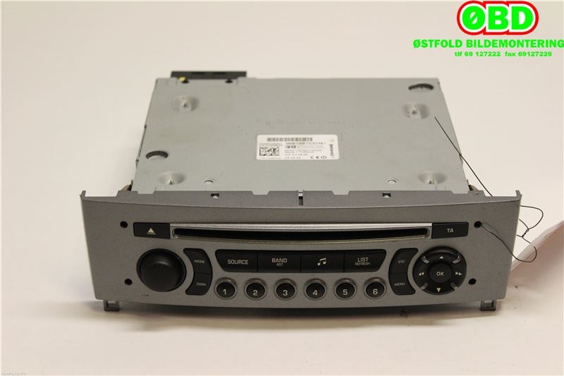 Bilstereo til Peugeot 308, 2011-2013 (Type I, Fase 2) (PEUGEOT|16108221XH)