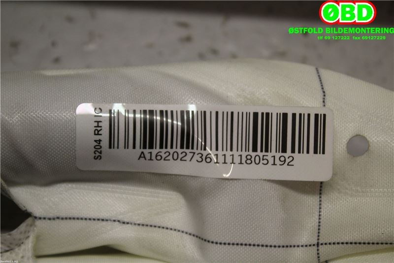 Airbag gardin høyre til Mercedes C-Klasse 2011-2014 (Fase 2) (W204) (W204) (MERCEDES|A 204 860 08 05||2048600805)