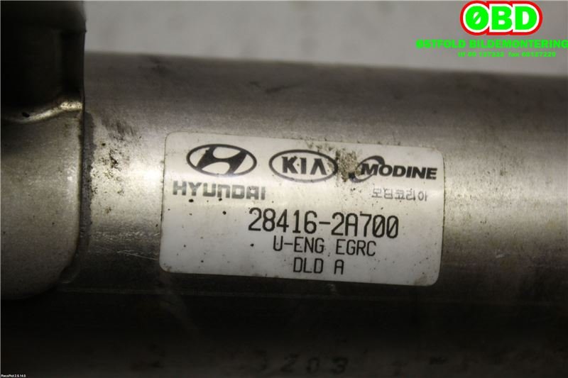 EGR-kjøler til Hyundai i30 2007-2012 (Type I)  (284162A700|)