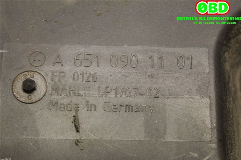 Luftfilterboks til Mercedes C-Klasse 2011-2014 (Fase 2) (W204) (W204) (MERCEDES|A 651 090 11 01|A 651 090 23 01|6510901101)