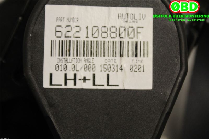 Airbag beltestrammer til Mitsubishi Space Star 2013-->> (Type II)  (MITSUBISHI|)