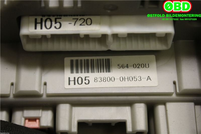 Instrumentpanel til Citroën C1 2006-2014 (Type I)  (CITROEN|6103AY|838000H053A)