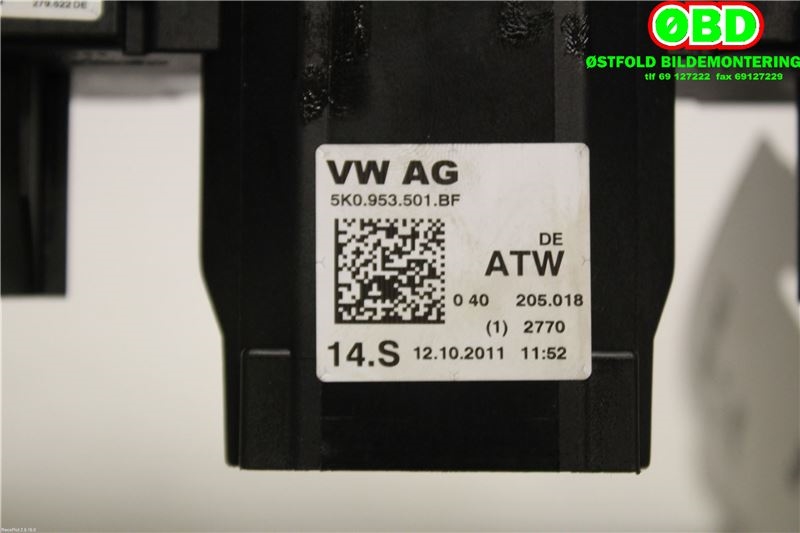 Bryter combi til VW Tiguan 2011-2016 (Type I, Fase 2)  (VOLKSWAGEN|5K0 953 502 N||5K0953501BF)