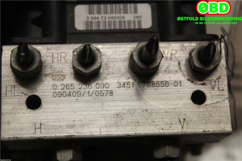 ABS sentral til BMW 3-Serie 2005-2011 (E90/E91/E92/E93) (E90/E91/E92/E93) (BMW|34 51 6 795 394|0265236090|34516768550)