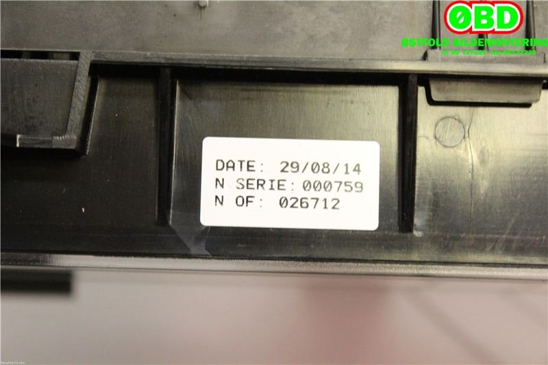 Instrumentpanel til Renault Zoe 2013-2019 (Fase 1)  (RENAULT ZOE EL|248109886R|248105950R)