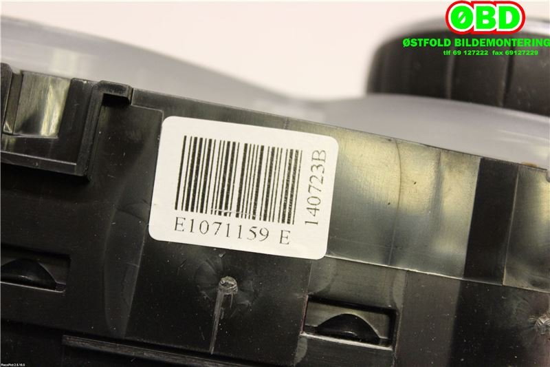 Varmeapparat betjening til Renault Zoe 2013-2019 (Fase 1)  (RENAULT ZOE EL|275100906R|275107386R)