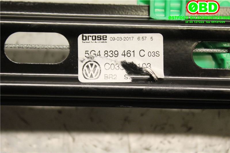 Ruteheis venstre bak til VW Golf VII 2017-2020 (Fase 2)  (VW Golf Estate 1.0|5G4 839 461 C||5G4839461C)