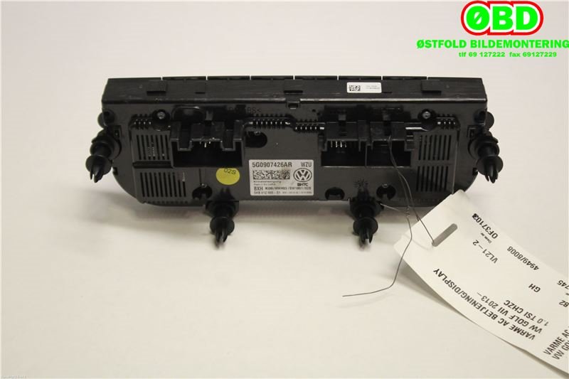 Varmeapparat betjening til VW Golf VII 2017-2020 (Fase 2)  (VW Golf Estate 1.0|5G0 907 426 BA||5G0907426AR)