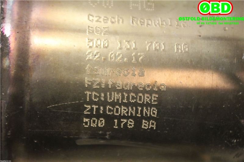 Katalysator til VW Golf VII 2017-2020 (Fase 2)  (VW Golf Estate 1.0|5Q0 254 503 DX||5Q0131701AG)