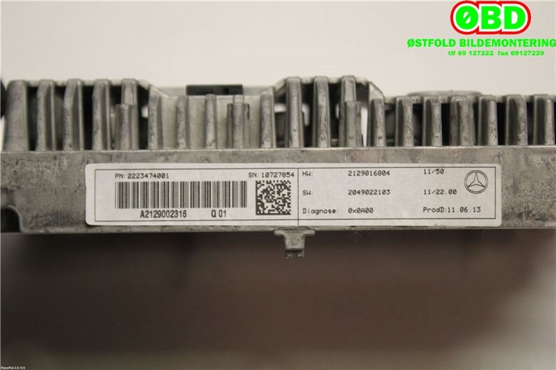 Instrument kjørecomputer til Mercedes E-Klasse 2013-2016 (Fase 2) (W212) (W212) (MERCEDES|A 212 900 23 16||2129002316)