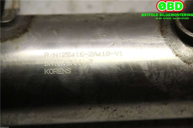 EGR-kjøler til Hyundai Accent 2006-2009 (Type III)  (HYUNDAI|284162A410|)