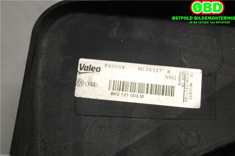 Kjølevifte til Audi A5 2007-2016 (Type I)  (AUDI|8K0 959 455 G|8K0 959 455 T|)