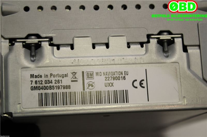 Bilstereo til Opel Insignia A 2009-2014  (OPEL|22790016|17 80 775)