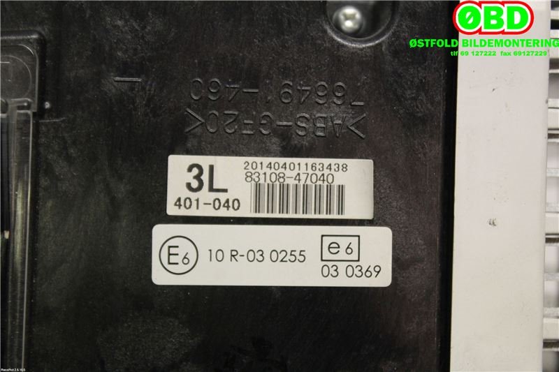 Multimedia display (MCU - Media Controller Unit) til Toyota Prius +7 2012-2020 (Type III) (stasjonsvogn) (stasjonsvogn) (TOYOTA||8310847040)