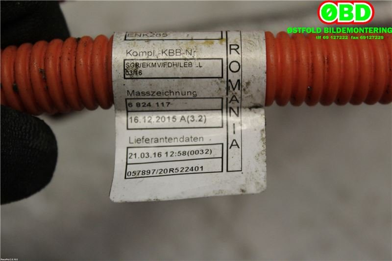 Kabel høy volt (HV) hybrid til BMW 2-Serie 2014-2021 (F22/F23) (F22/F23) (BMW 2 serie|)