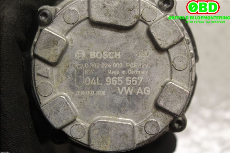 Sirkulasjonspumpe til Audi A3 2016-2020 (Type III, Fase 2)  (AUDI|04L 965 567||04L965567)