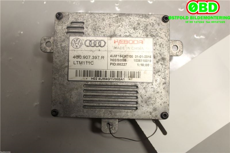 Styreenhet xenon/ballast til Audi A3 2016-2020 (Type III, Fase 2)  (AUDI|4G0 907 397 R||4G0907397R)