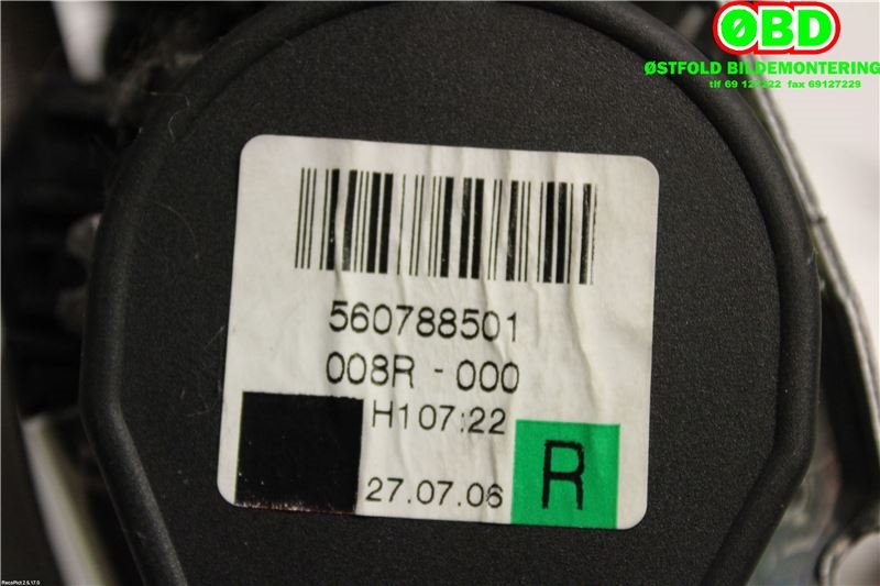 Airbag beltestrammer til Audi A6, Allroad 2006-2008 (Type II, Fase 1) (C6) (C6) (AUDI|4F0 857 706||4F0857706)
