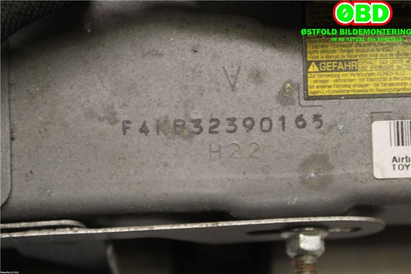 Airbag kne til Toyota Prius +7 2012-2020 (Type III) (stasjonsvogn) (stasjonsvogn) (TOYOTA|7390047031B0|)
