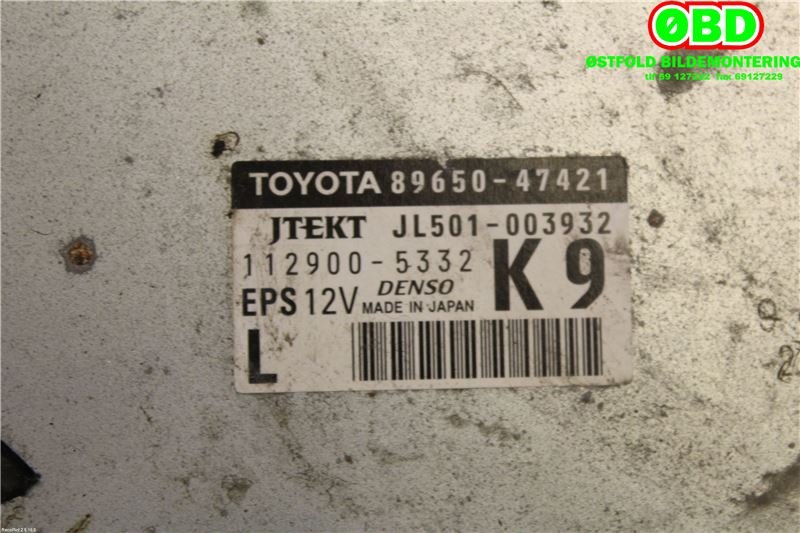 Styreenhet servo til Toyota Prius +7 2012-2020 (Type III) (stasjonsvogn) (stasjonsvogn) (TOYOTA|8965047421|1129005332)