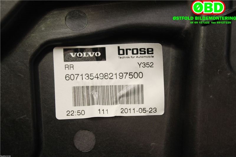 Ruteheis til Volvo V60 2010-2013 (Type I, Fase 1)  (VOLVO|30784309|)