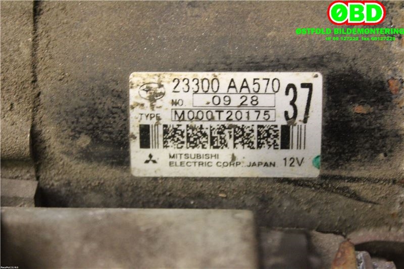 Starter til Subaru Legacy 2009-2015  (SUBARU|23300AA570|23300AA573)
