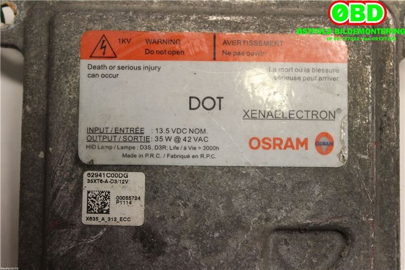 Styreenhet xenon/ballast til Ford Focus 2011-2014 (Type III, Fase 1)  (FORD|1710026|BM5113C170AA|)